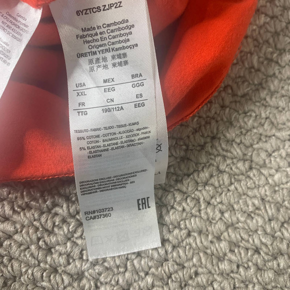 Armani Exchange A|X Mens T-Shirt Size XXL Red Alphabet Logo Print Slim Fit - Picture 12 of 14